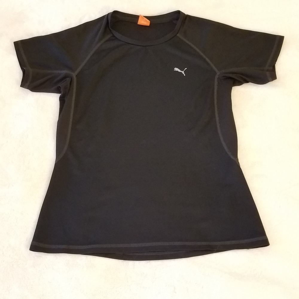 Puma black short sleeve athletic shirt size small
